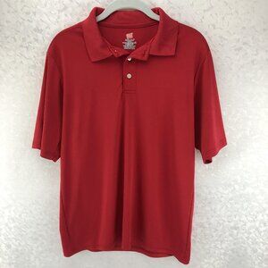 Hanes Cool Dri Men’s Short Sleeve Red Polo Shirt Size S